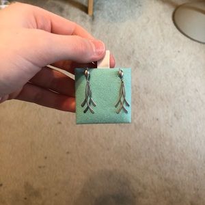 Silver dangle earrings